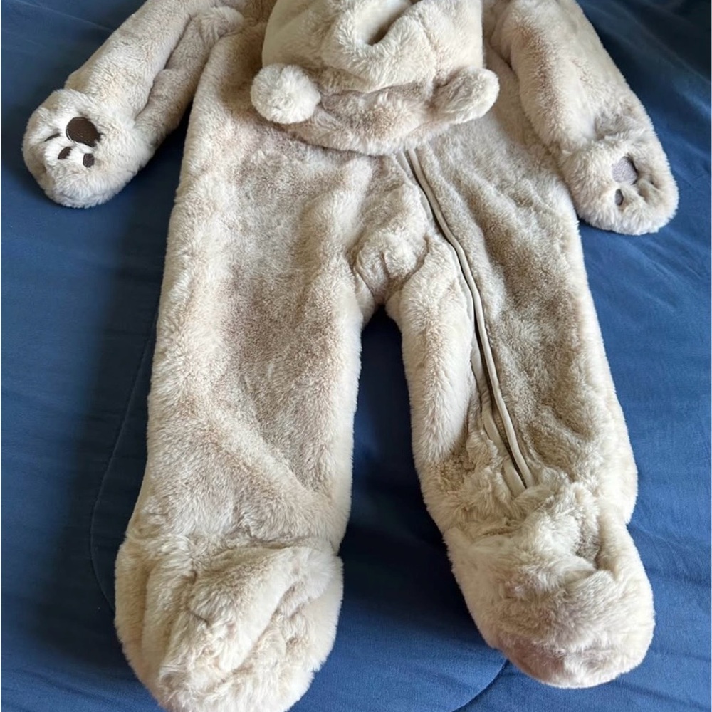Cozy Cream Bear Onesie for Kids